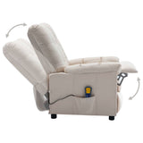 NNEVL Massage Recliner Cream Fabric