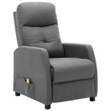 NNEVL Massage Recliner Light Grey Fabric