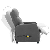 NNEVL Massage Recliner Light Grey Fabric