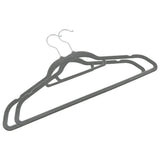 NNEVL 20 pcs Clothes Hanger Set Anti-slip Grey Velvet