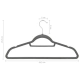 NNEVL 20 pcs Clothes Hanger Set Anti-slip Grey Velvet