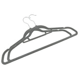 NNEVL 100 pcs Clothes Hanger Set Anti-slip Grey Velvet