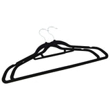 NNEVL 50 pcs Clothes Hanger Set Anti-slip Black Velvet