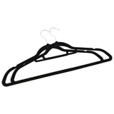 NNEVL 100 pcs Clothes Hanger Set Anti-slip Black Velvet