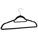 NNEVL 100 pcs Clothes Hanger Set Anti-slip Black Velvet