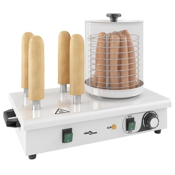 NNEVL Hot Dog Warmer with 4 Rods Stainless Steel 550 W