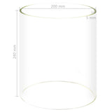 NNEVL Glass Cylinder for Hot Dog Warmer 200x240 mm