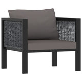 NNEVL Sectional Sofa with Cushion Poly Rattan Anthracite