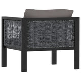 NNEVL Sectional Sofa with Cushion Poly Rattan Anthracite