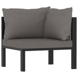 NNEVL Sectional Corner Sofa with Left Armrest Poly Rattan Anthracite