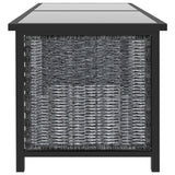 NNEVL 10 Piece Garden Lounge Set with Cushions Poly Rattan Anthracite