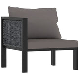 NNEVL 10 Piece Garden Lounge Set with Cushions Poly Rattan Anthracite