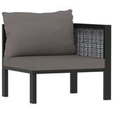 NNEVL 10 Piece Garden Lounge Set with Cushions Poly Rattan Anthracite