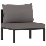 NNEVL 10 Piece Garden Lounge Set with Cushions Poly Rattan Anthracite