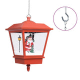 NNEVL Christmas Hanging Lamp with LED Light and Santa Red 27x27x45 cm