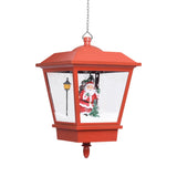 NNEVL Christmas Hanging Lamp with LED Light and Santa Red 27x27x45 cm