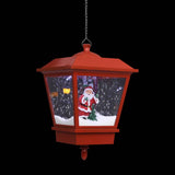 NNEVL Christmas Hanging Lamp with LED Light and Santa Red 27x27x45 cm