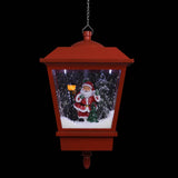 NNEVL Christmas Hanging Lamp with LED Light and Santa Red 27x27x45 cm