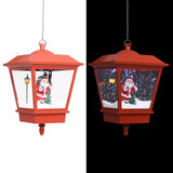 NNEVL Christmas Hanging Lamp with LED Light and Santa Red 27x27x45 cm