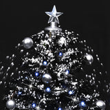 NNEVL Snowing Christmas Tree with Umbrella Base Black 75 cm PVC