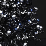 NNEVL Snowing Christmas Tree with Umbrella Base Black 75 cm PVC