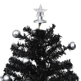 NNEVL Snowing Christmas Tree with Umbrella Base Black 75 cm PVC