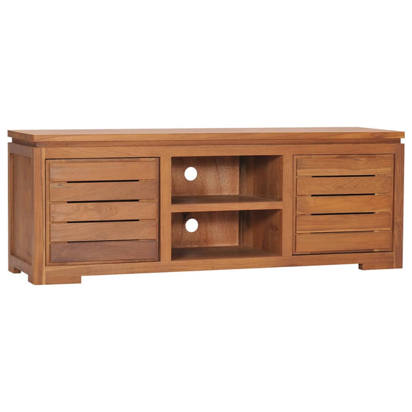 NNEVL TV Cabinet 110x30x40 cm Solid Teak Wood