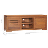 NNEVL TV Cabinet 110x30x40 cm Solid Teak Wood