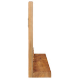 NNEVL Wall Mirror with Shelf 60x12x40 cm Solid Teak Wood