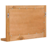 NNEVL Wall Mirror with Shelf 60x12x40 cm Solid Teak Wood
