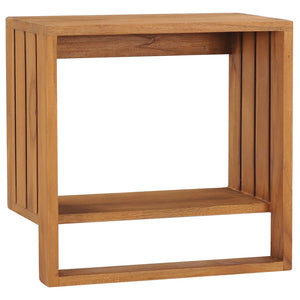 NNEVL Wall-mounted Towel Rack 35x20x35 cm Solid Teak Wood