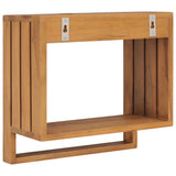 NNEVL Wall-mounted Towel Rack 35x20x35 cm Solid Teak Wood