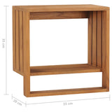NNEVL Wall-mounted Towel Rack 35x20x35 cm Solid Teak Wood