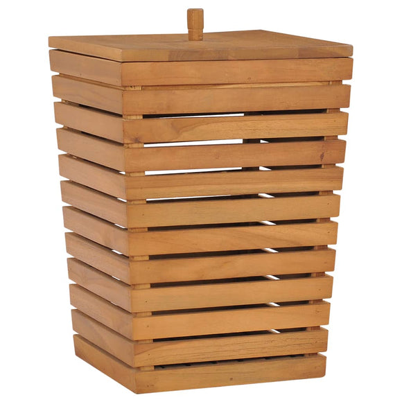 NNEVL Laundry Basket 30x30x45 cm Solid Teak Wood