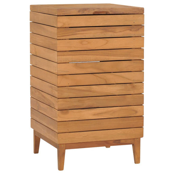NNEVL Laundry Basket 40x40x70 cm Solid Teak Wood