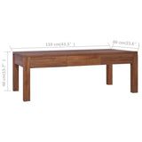 NNEVL Coffee Table 110x60x40 cm Solid Teak Wood