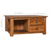 NNEVL Coffee Table 68x68x33 cm Solid Teak Wood