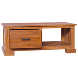 NNEVL TV Cabinet 90x50x37 cm Solid Teak Wood