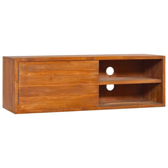 NNEVL Wall-mounted TV Cabinet 90x30x30 cm Solid Teak Wood