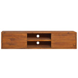 NNEVL Wall-mounted TV Cabinet 135x30x30 cm Solid Teak Wood