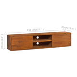 NNEVL Wall-mounted TV Cabinet 135x30x30 cm Solid Teak Wood