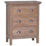 NNEVL Sideboard with 3 Drawers 60x30x75 cm Solid Teak Wood