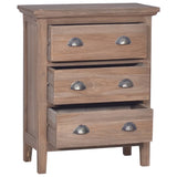 NNEVL Sideboard with 3 Drawers 60x30x75 cm Solid Teak Wood