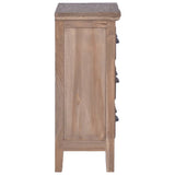 NNEVL Sideboard with 3 Drawers 60x30x75 cm Solid Teak Wood