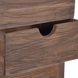 NNEVL Sideboard with 5 Drawers 40x30x100 cm Solid Teak Wood