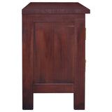 NNEVL TV Cabinet Classical Brown 100x30x45 cm Solid Mahogany Wood