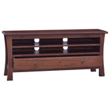 NNEVL TV Cabinet Classical Brown 100x30x45 cm Solid Mahogany Wood