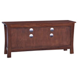NNEVL TV Cabinet Classical Brown 100x30x45 cm Solid Mahogany Wood