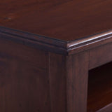 NNEVL TV Cabinet Classical Brown 100x30x45 cm Solid Mahogany Wood