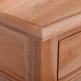 NNEVL Bedside Table 35x30x60 cm Solid Mahogany Wood